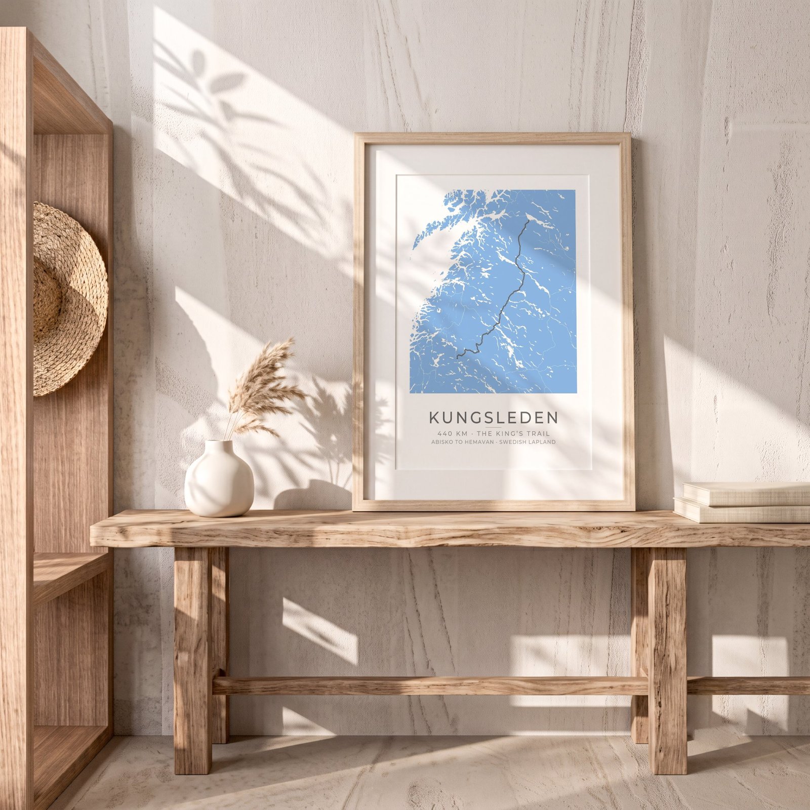 Personalized Kungsleden Trail Map Poster poster