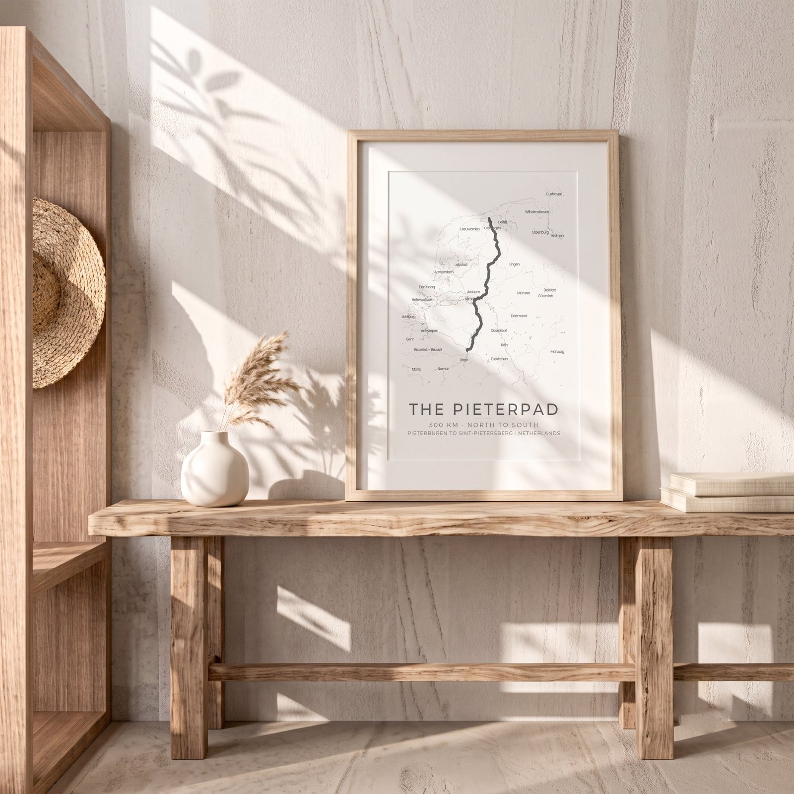 Personalized Het Pieterpad Route Map poster