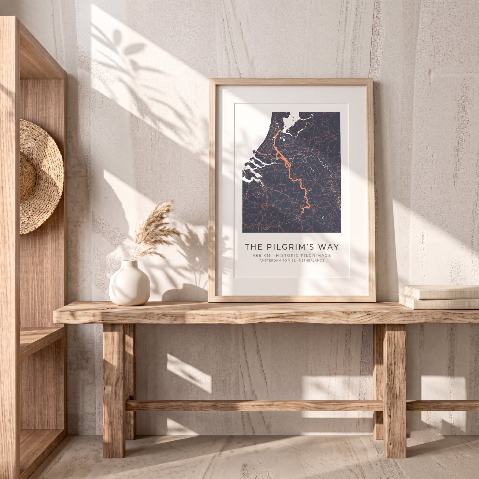 Personalized Het Pelgrimspad Route Map poster