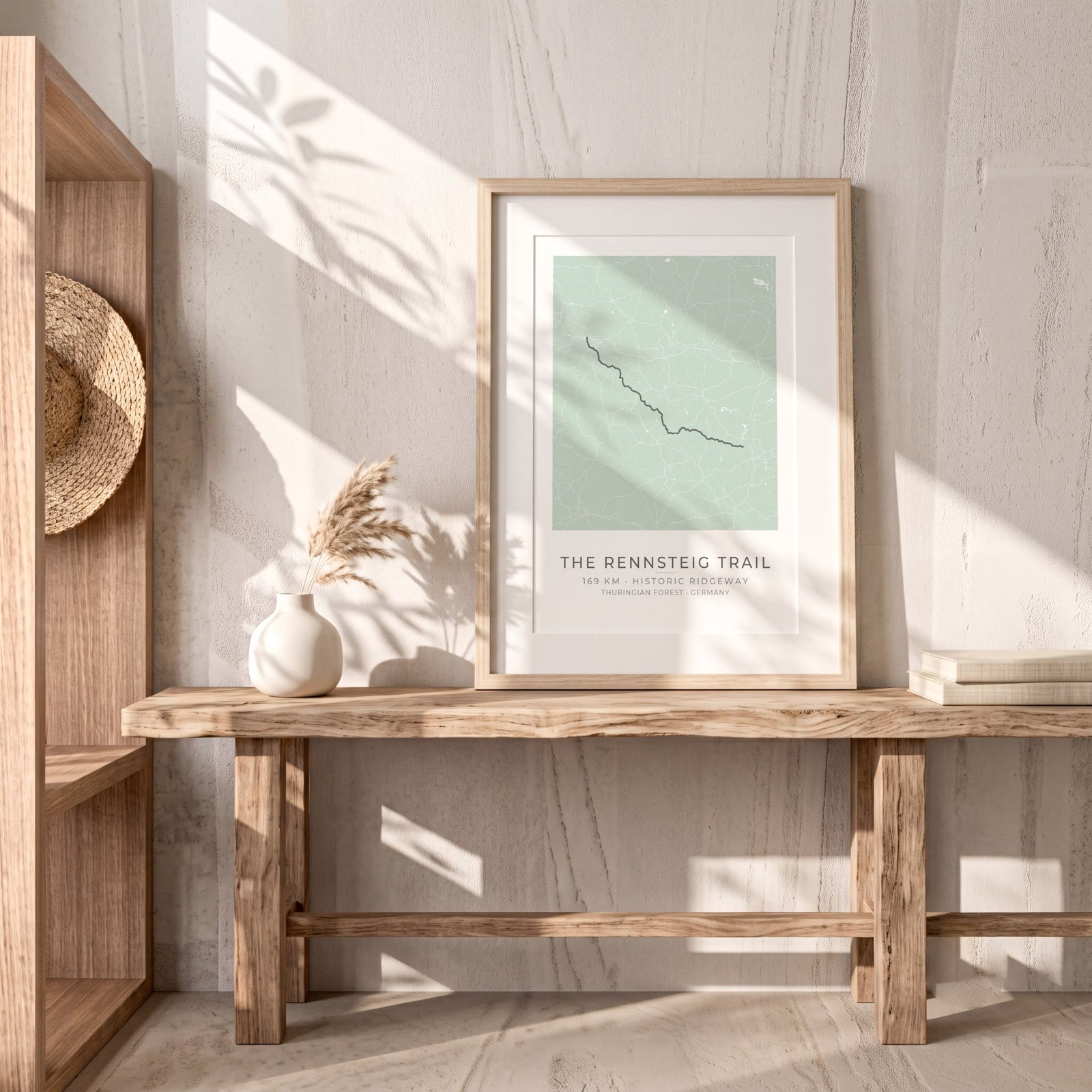Personalized Rennsteig Trail Map Poster poster