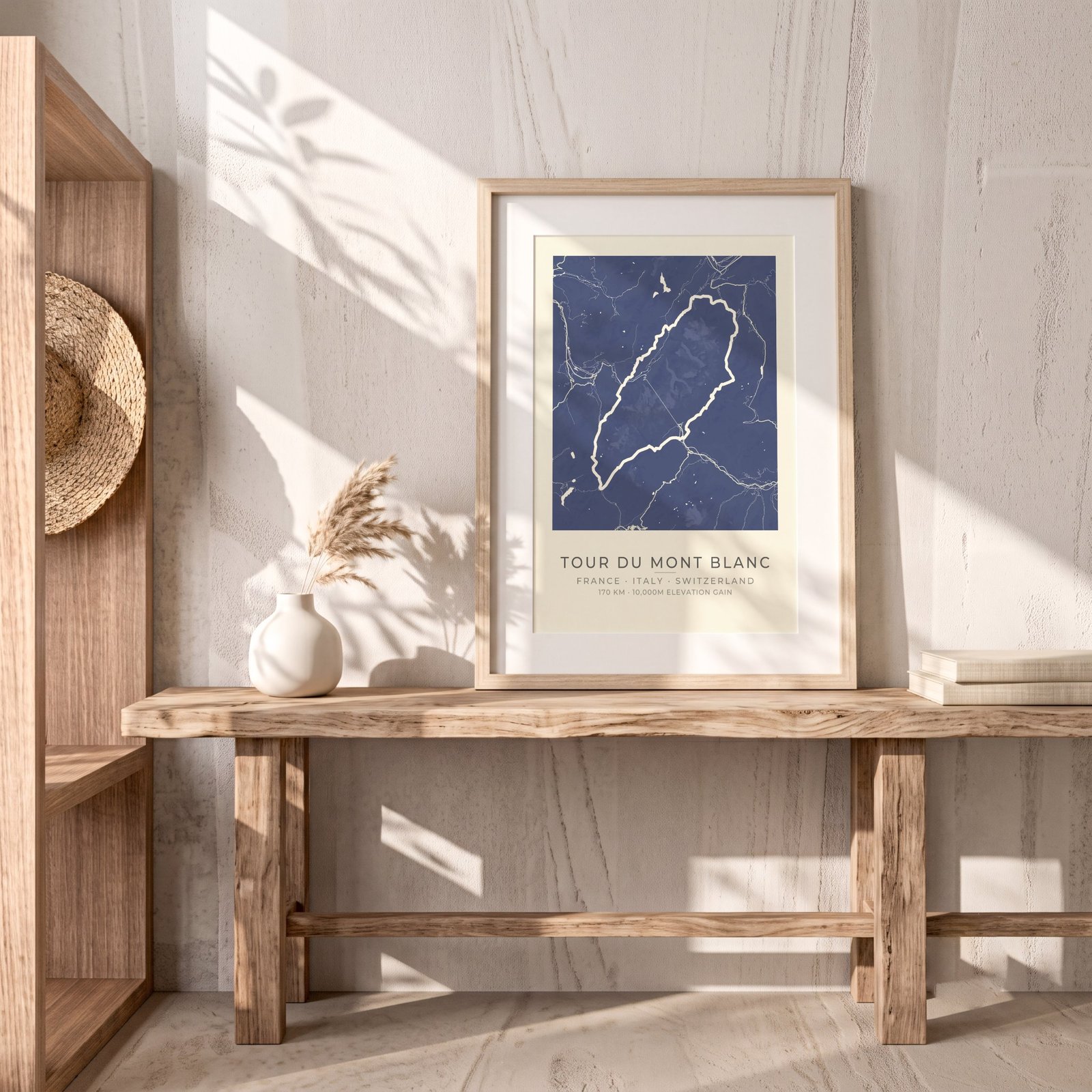 Personalized Tour du Mont Blanc Route Map poster