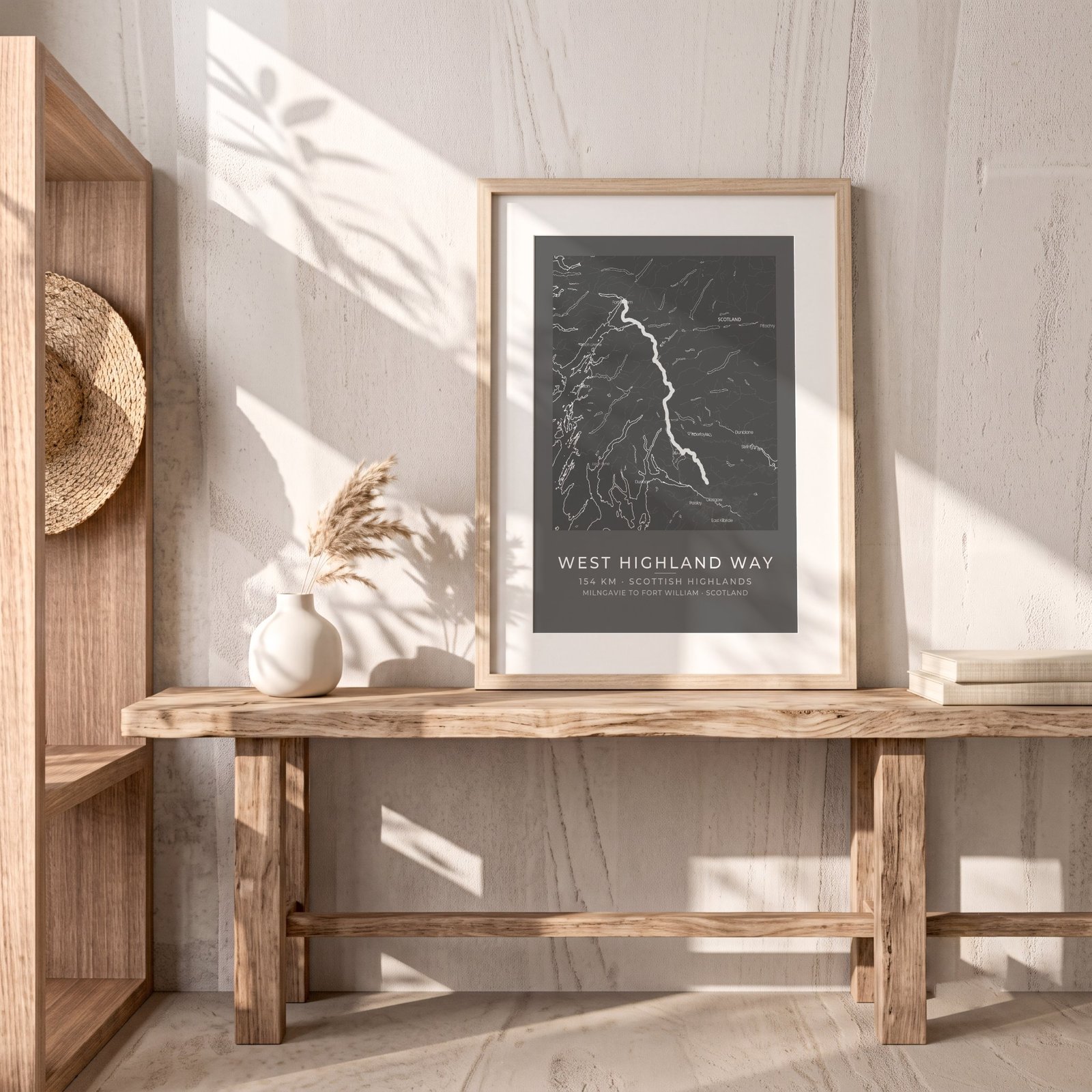 Personalized West Highland Way Trail Map poster