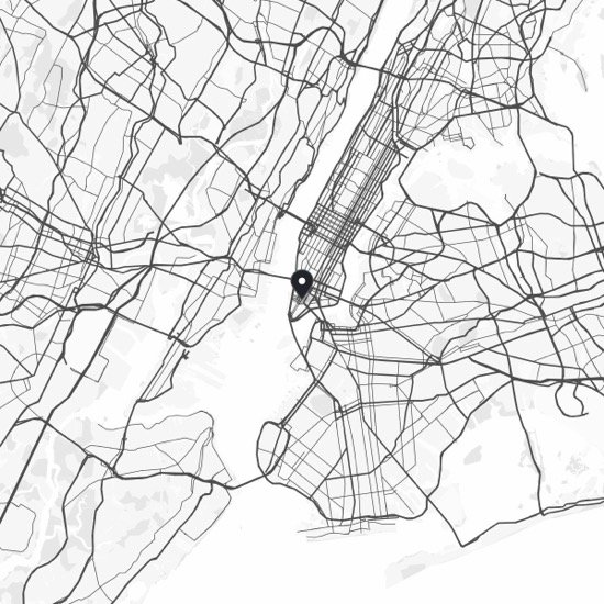 Personalized New York City map poster