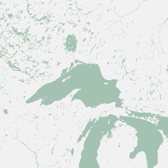 Custom Lake Superior map poster