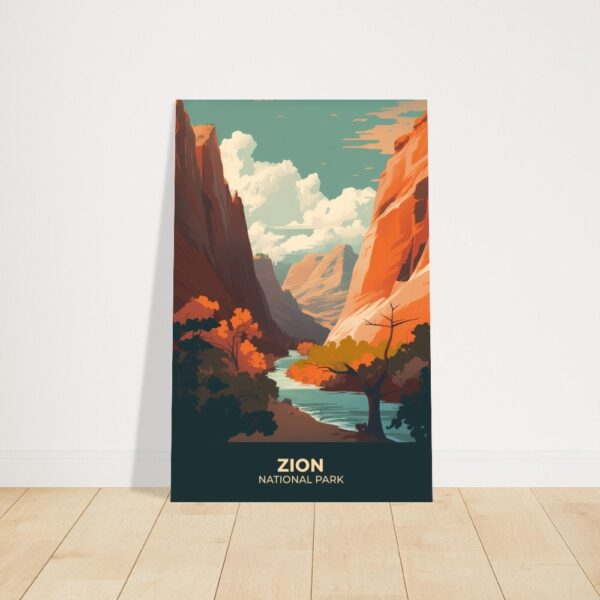 Print Zion National Park Poster Utah National Park Utah Poster Hike Zion Canyons Wall Decor Zion Scenic Views Art Print USA