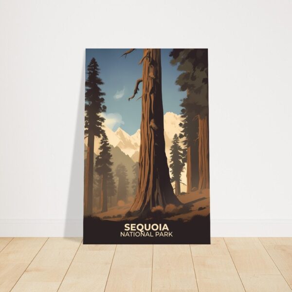 Print Sequoia National Park Poster California National Park California Poster Hike Giant Trees Wall Decor Forest Landscape Art Print USA