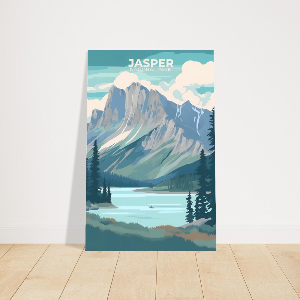 Print Jasper National Park Poster Alberta National Park Alberta Poster Hike Canadian Rockies Wall Decor Jasper Scenery Art Print Canada