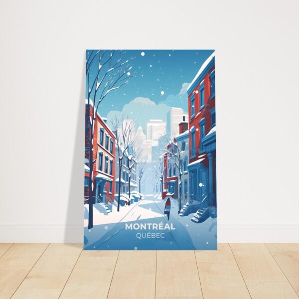 Print Plateau Mont-Royal Poster Quebec Montreal Poster Snowy Streets Wall Decor Winter Cityscape Art Print Canada Montréal