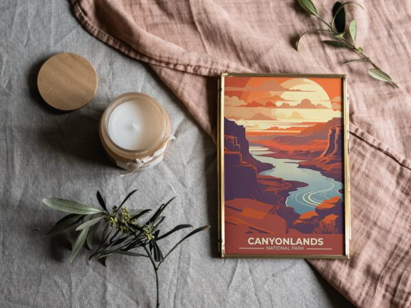 Print Canyonlands National Park Poster Utah National Park Utah Poster Hike Canyon Views Wall Decor Desert Landscape Art Print USA