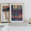 Print Pike Place Market Poster Seattle Washington Poster Pacific Northwest Landmark Washington Wall Decor Seattle Cityscape Art Print USA