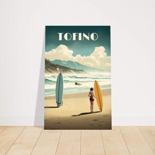 Print Tofino Surfer Poster British Columbia Poster Surf Pacific Coast Wall Decor Wild Waves Art Print Canada