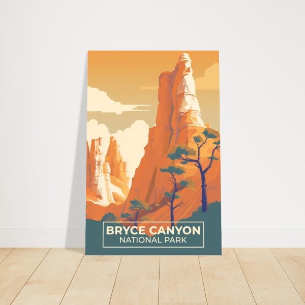 Print Bryce Canyon Poster Utah National Park Utah Poster Hike Hoodoos Formations Wall Decor Red Rock Landscape Art Print USA