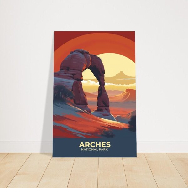 Print Arches National Park Poster Utah National Park Utah Poster Hike Delicate Arch Wall Decor Utah Landscape Art Print USA