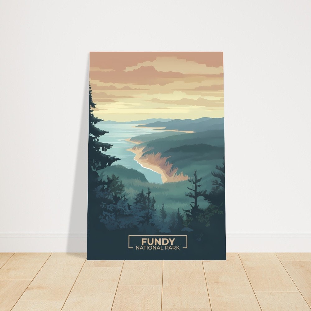 Print Fundy National Park Poster New Brunswick National Park New Brunswick Poster Walk Ocean Wall Decor Coastal Cliffs Art Print Canada