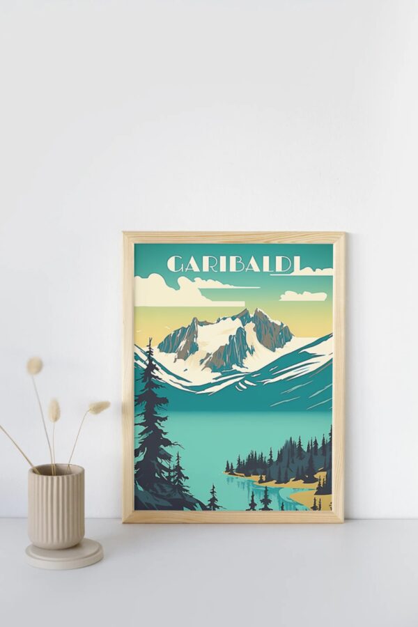 Print Garibaldi Lake Poster British Columbia Poster Hike Alpine Trails Wall Decor Serene Lakeside Camping Art Print Canada