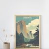 Print Yosemite National Park Poster California National Park California Poster Majestic Cliffs Wall Decor Valley Views Art Print USA