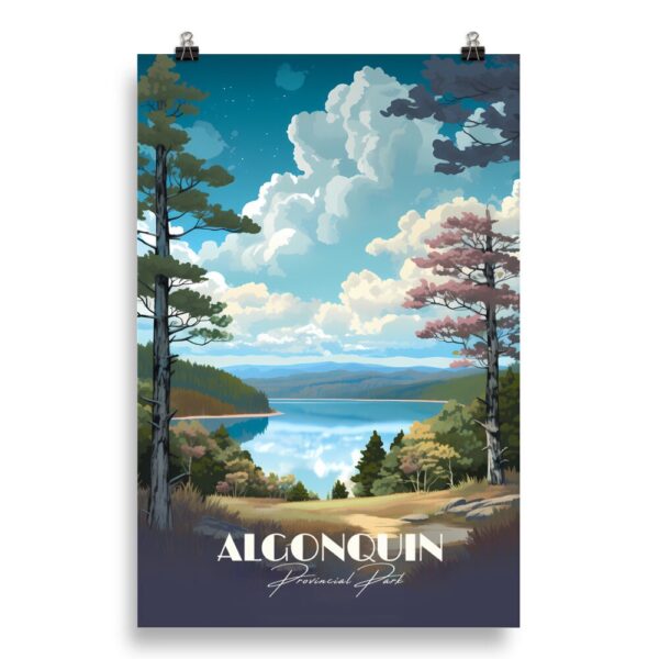 Print Algonquin Provincial Park Poster Ontario Lake Wall Decor Canadian Provincial Park Art Print Lake Park