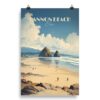 Print Cannon Beach Poster Oregon Wall Decor Beach Art Cannon Beach Poster USA Art Print Ocean Rocky