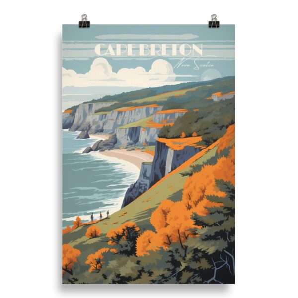 Print Cape Breton Poster Nova Scotia Cabot Trail Drive Nova Scotia Poster Explore Highlands Wall Decor Coastal Art Print Canada