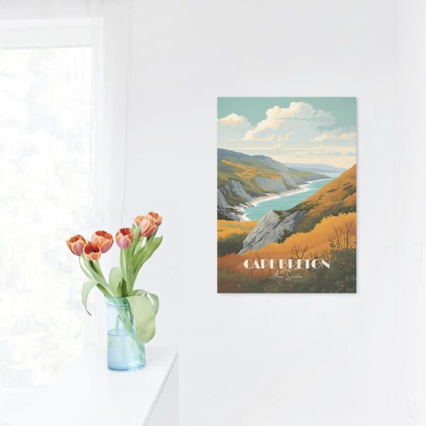 Poster Cape Breton Print Highlands National Park Print Nova Scotia Poster Cliff Ocean Nova Scotia Wall Decor National Park Art Print Canada