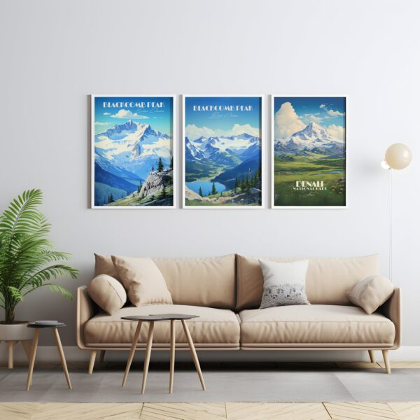 Print Blackcomb Peak Poster Whistler British Columbia Poster Winter Sports Mount British Columbia Wall Decor Whistler Mountain Art Print