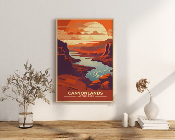 Print Canyonlands National Park Poster Utah National Park Utah Poster Hike Canyon Views Wall Decor Desert Landscape Art Print USA