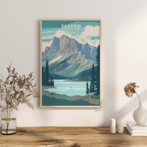 Print Jasper National Park Poster Alberta National Park Alberta Poster Hike Canadian Rockies Wall Decor Jasper Scenery Art Print Canada