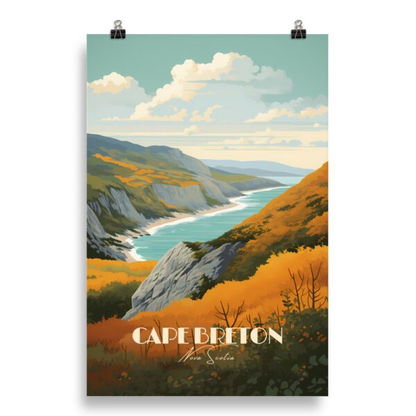 Poster Cape Breton Print Highlands National Park Print Nova Scotia Poster Cliff Ocean Nova Scotia Wall Decor National Park Art Print Canada