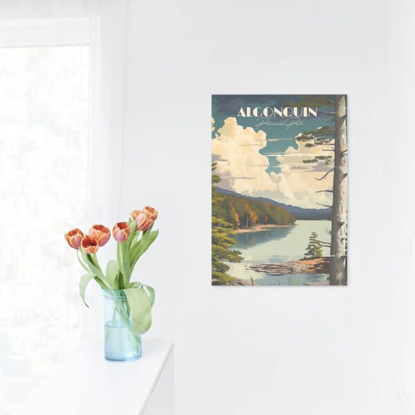 Print Algonquin Provincial Park Poster Ontario Lake Wall Decor Canadian Provincial Park Art Print Lake Park Home Decor