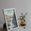 Print Athabasca Falls Poster Jasper National Park Alberta Poster Canadian Waterfall Print Alberta Wall Decor Jasper National Park Art Print