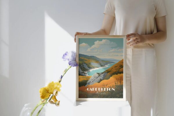 Poster Cape Breton Print Highlands National Park Print Nova Scotia Poster Cliff Ocean Nova Scotia Wall Decor National Park Art Print Canada