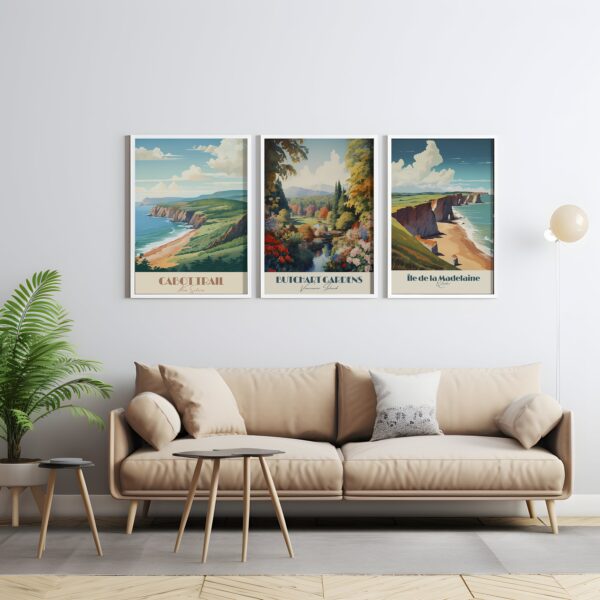 Print Cabot Trail Nova Scotia Poster The Scenic Route of Canada Nova Scotia Wall Decor Cabot Trail Art Print Hike Canada