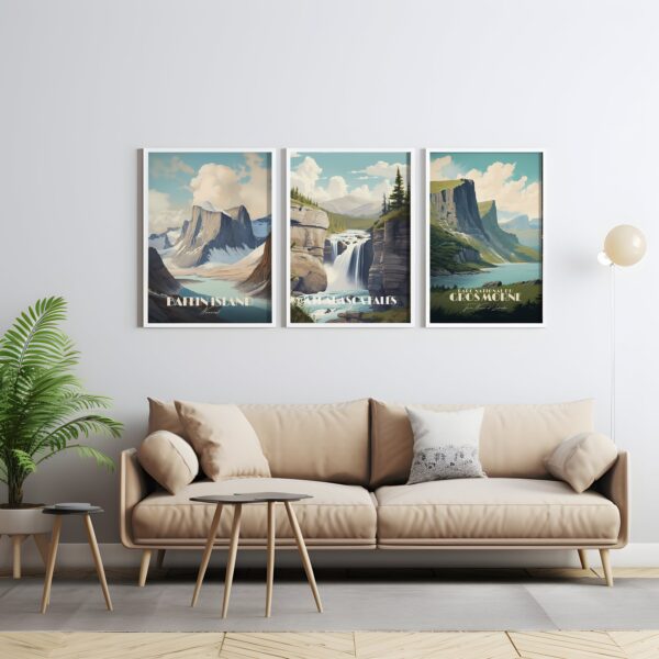 Print Athabasca Falls Poster Jasper National Park Alberta Poster Canadian Waterfall Print Alberta Wall Decor Jasper National Park Art Print