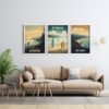 Print Long Beach Poster Tofino British Columbia Poster Surfing Waves Wall Decor Pacific Coast Art Print Canada