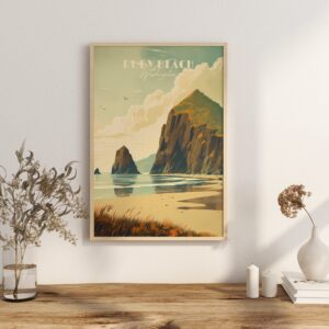 Ruby Beach Travel Poster | Pristine Pacific Coastline | Washington Home Decor | USA Nature Wall Art