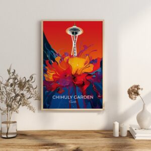 Print Chihuly Garden S Poster Seattle Glass Sculptures Washington Poster Wander Art Installations Wall Decor Botanical Beauty Art Print USA