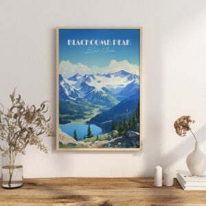 Print Blackcomb Peak Poster Whistler British Columbia Poster Winter Sports Mount British Columbia Wall Decor Whistler Mountain Art Print