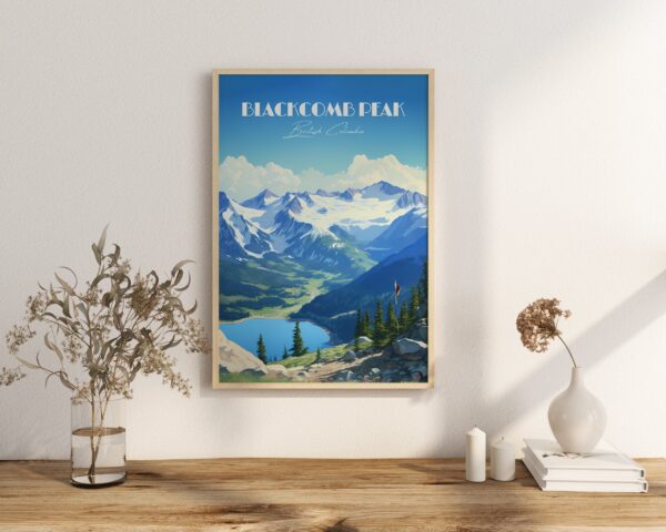 Print Blackcomb Peak Poster Whistler British Columbia Poster Winter Sports Mount British Columbia Wall Decor Whistler Mountain Art Print