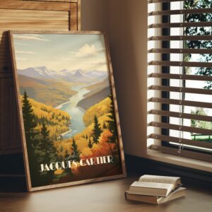 Print Parc de la Jacques-Cartier Quebec Poster Hiking Quebec Wilderness River Views Canadian Nature Art Print Hike Jacques Cartier park