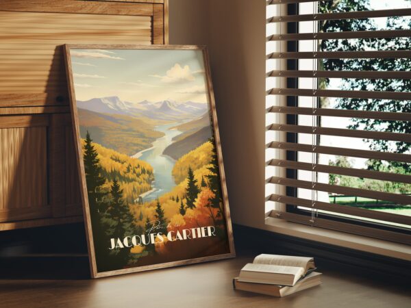 Print Parc de la Jacques-Cartier Quebec Poster Hiking Quebec Wilderness River Views Canadian Nature Art Print Hike Jacques Cartier park