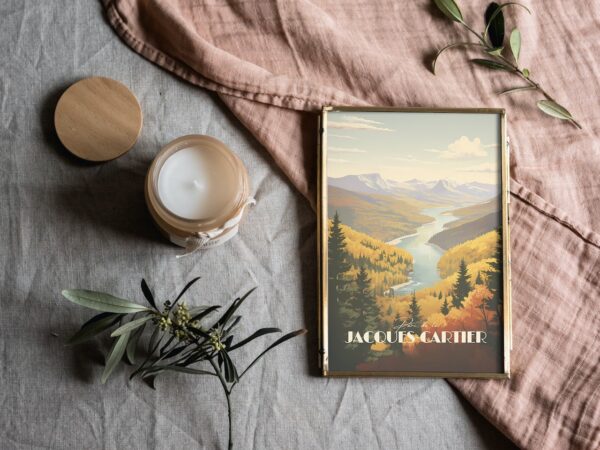 Print Parc de la Jacques-Cartier Quebec Poster Hiking Quebec Wilderness River Views Canadian Nature Art Print Hike Jacques Cartier park