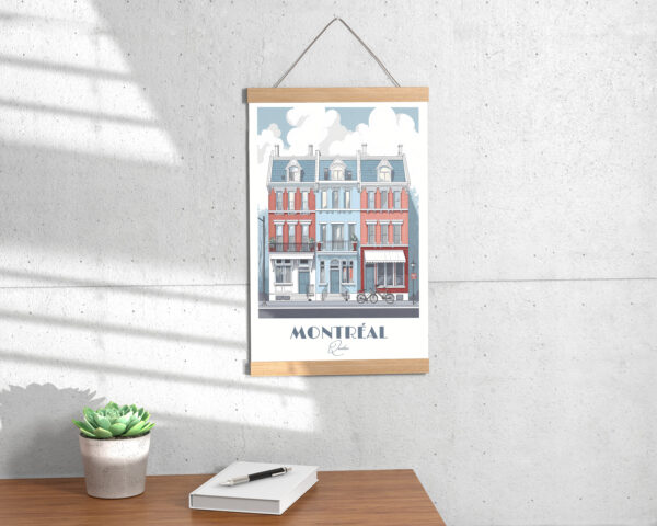 Plateau Mont-Royal Travel Poster | Heart of Montreal Life | Quebec Home Decor | Canadian Urban Neighborhood Wall Art Montréal