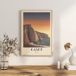 Print Gaspé Quebec Poster Quebec Coastal Beauty Quebec Poster Explore Forillon Park Wall Decor Gaspé Peninsula Views Art Print Canada