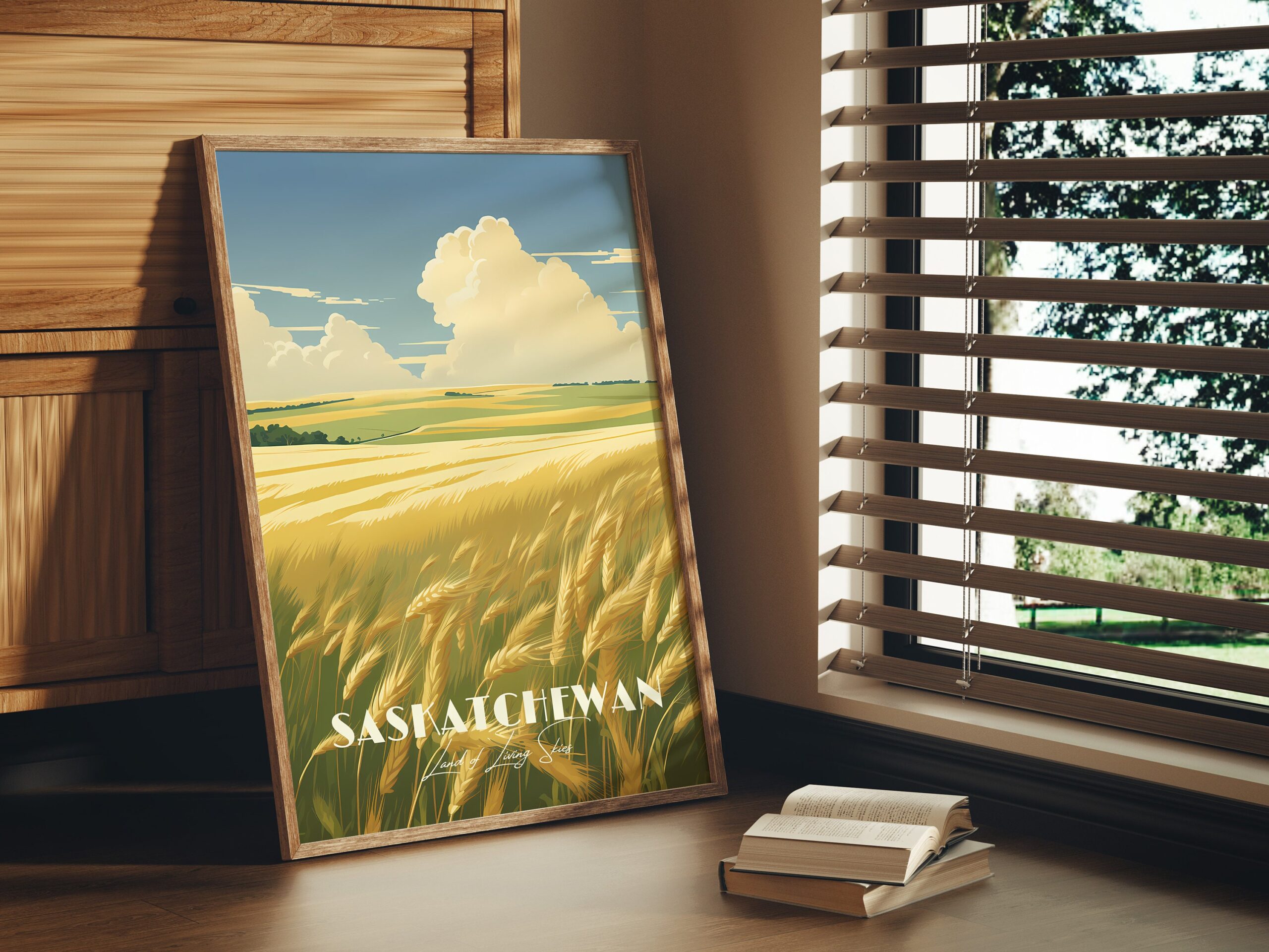 Print Saskatchewan plain Poster Meadow Landscape Views Wall Decor Living Skies Art Print Canada poster Vintage wall art Regina