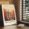 Print Mille Carré Doré Montreal Poster Downtown Historic Golden Square Mile Wall Decor Architecture Art Print Canada Vintage