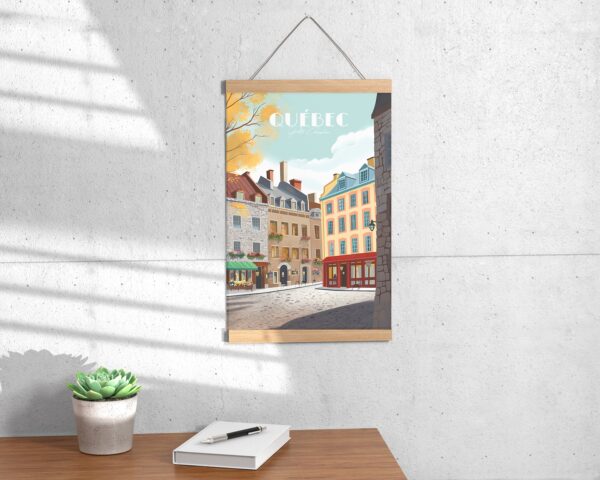 Print Quebec Quartier Petit Champlain Poster Charming Historic District Wall Decor Old World Charm Art Print Canada Quebec City