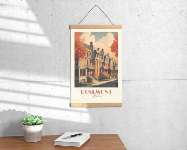 Print Rosemont, Montreal Poster Urban Vibe Wall Decor Trendy Art Print Canada Old city print Quebec vintage poster modern wall art