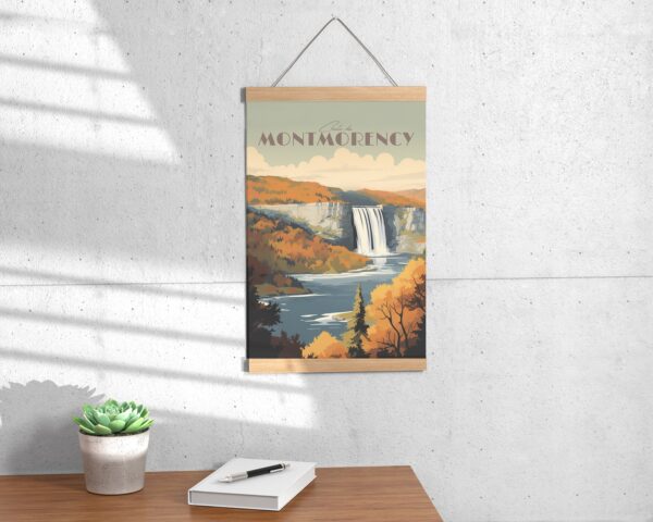 Print Montmorency Quebec Poster Majestic Waterfall Views Wall Decor Natural Wonders Art Hike Tourisme Print Canada Print Québec City Vintage