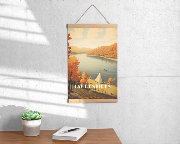 Print Laurentides, Quebec Poster Scenic Nature Views Wall Decor Laurentian Mountains Art Print Canada vintage