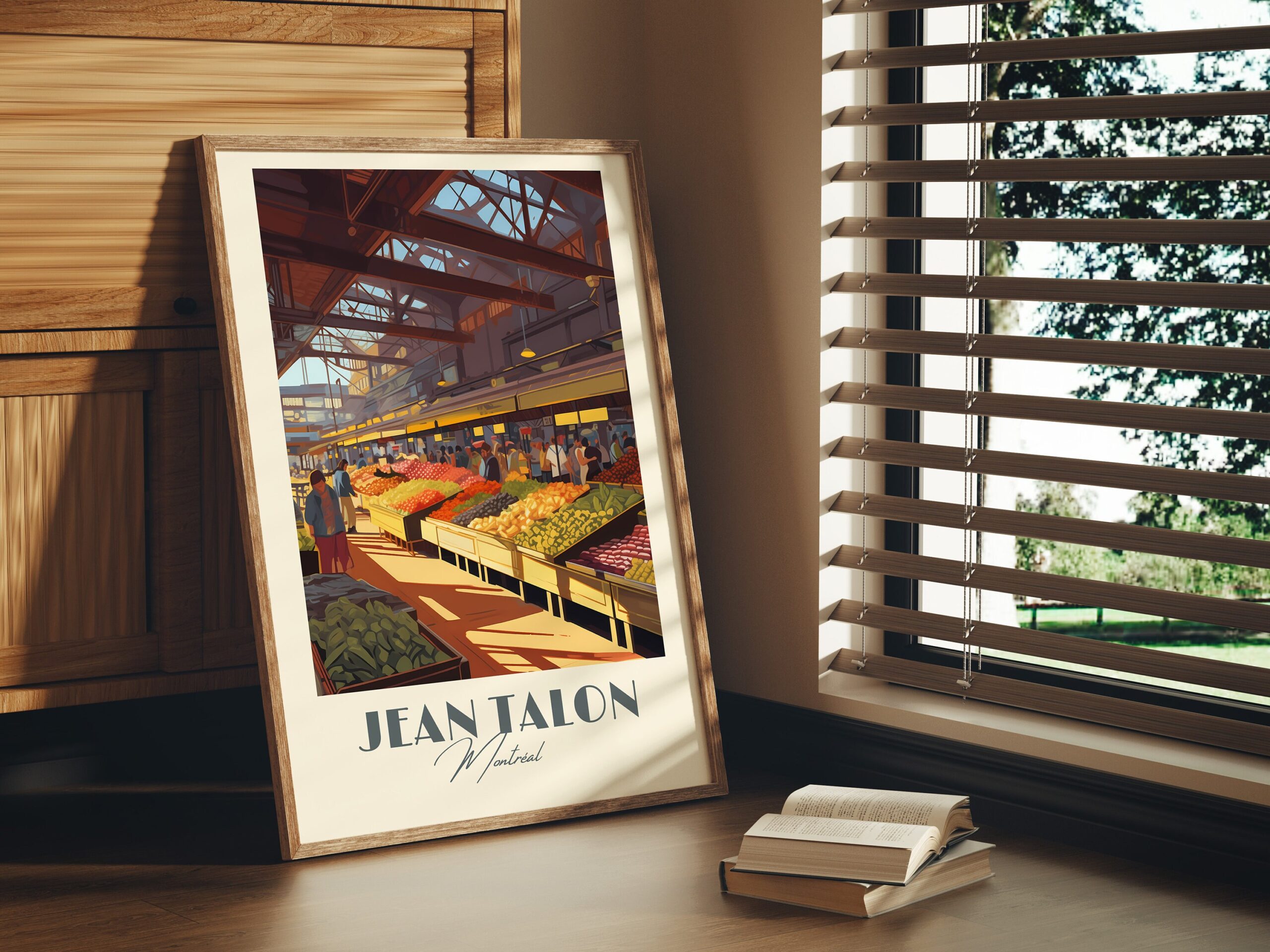 Print Jean-Talon Market, Montreal Poster Market Wall Decor Local Culture Art Print Canada Quebec Shopping Poster Boulevard Saint-Laurent